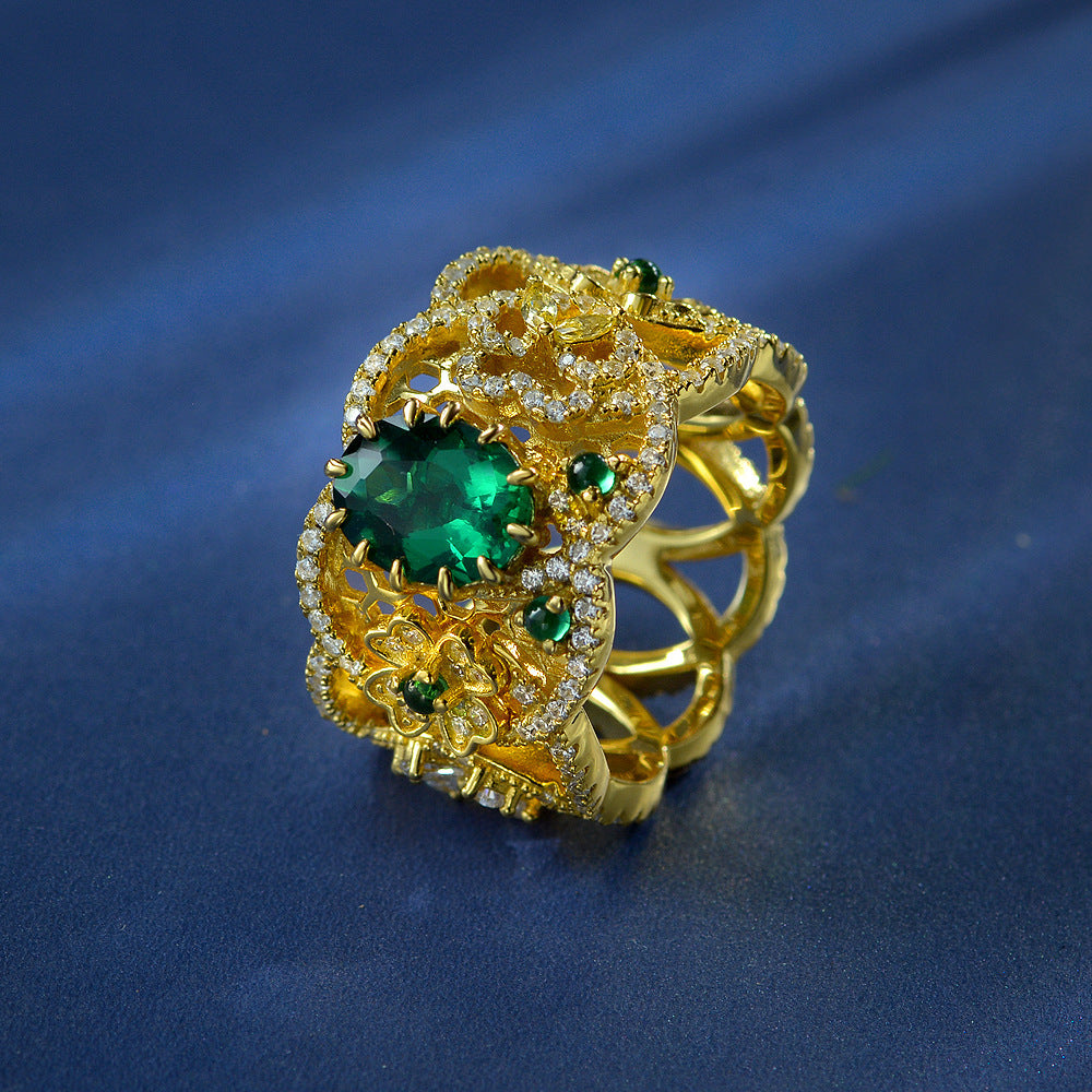 Emerald Antique Ring - HERS