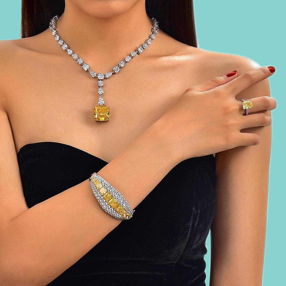 Yellow Diamond Necklace - HER'S