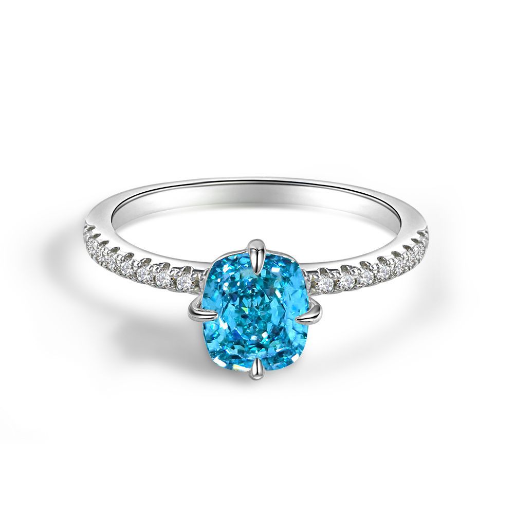 Oval Aquamarine Engagement Ring