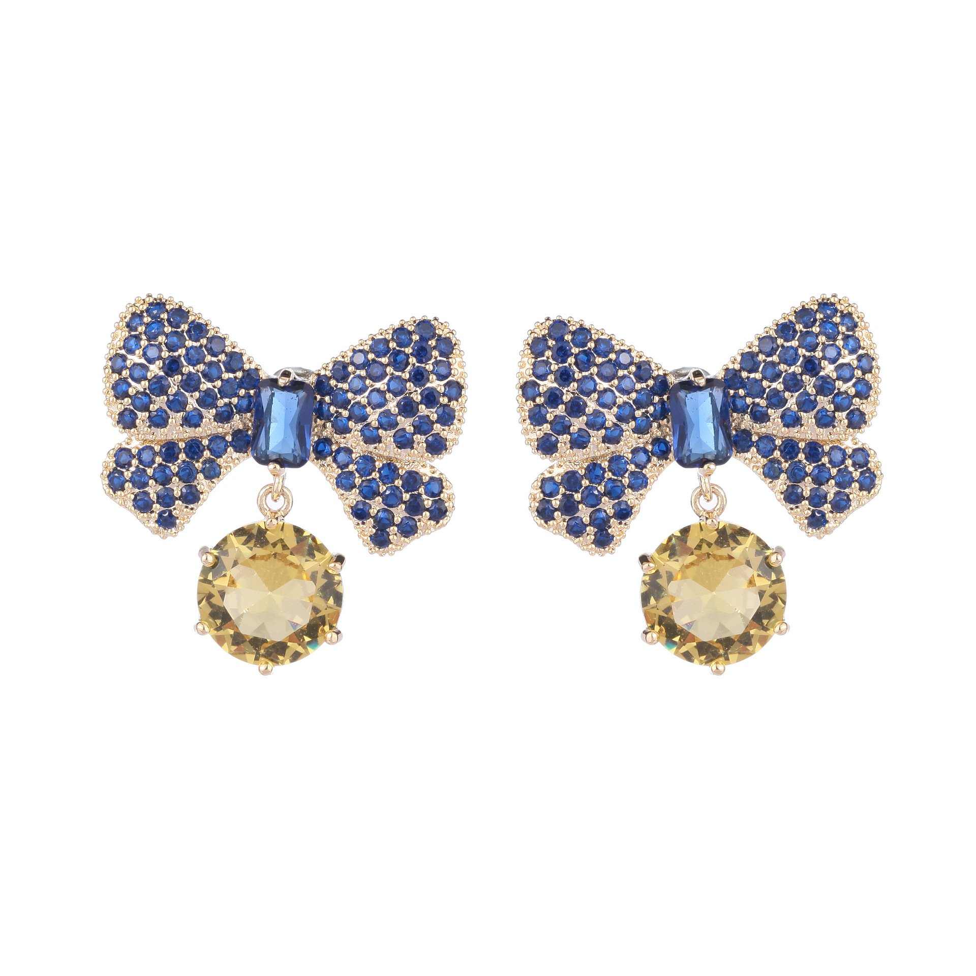 Colorful Bow Earrings Studs - HERS