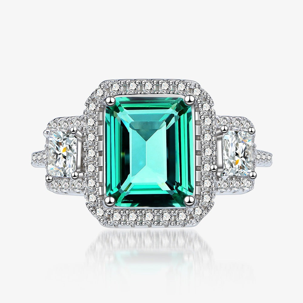Vintage Emerald Cut Emerald Engagement Ring