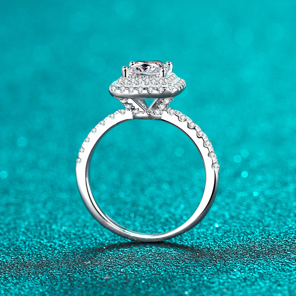 Princess Cut Moissanite Engagement Ring