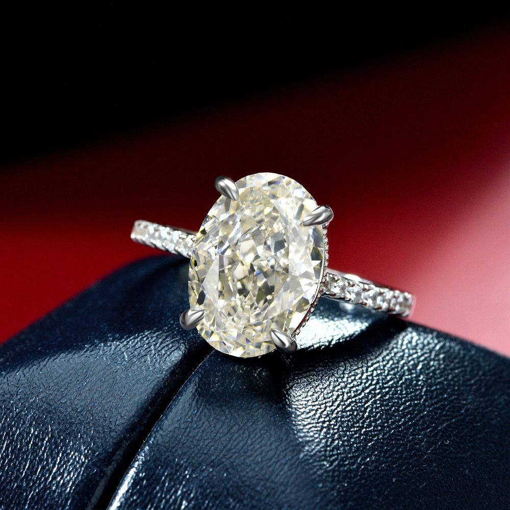 Oval Diamond Wedding Ring - HERS