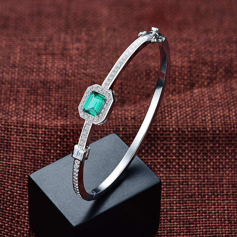 Emerald Bangle May Birthstone Bracelet - HERS