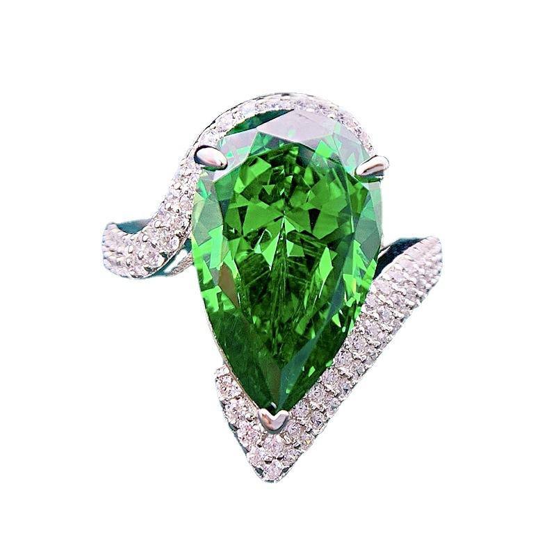 Pear Shaped Emerald Ring - HERS