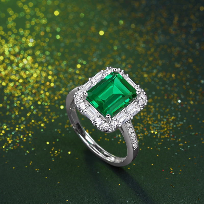 Baguette Cut Emerald Engagement Ring - HERS