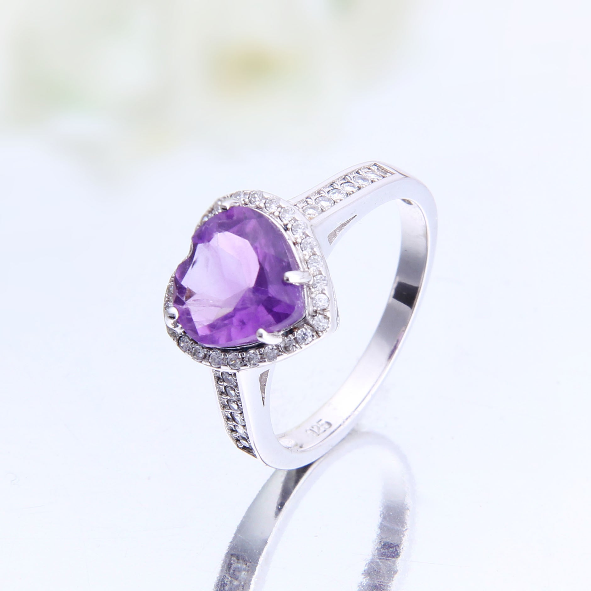 Amethyst Promise Ring - HERS