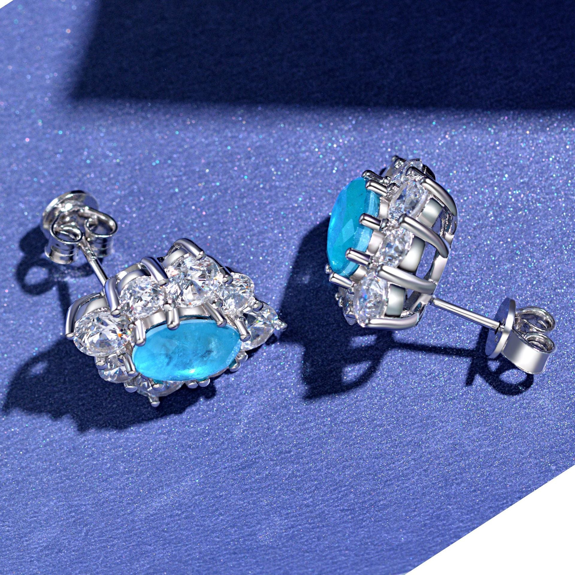 Paraiba Tourmaline Diamond Jewelry Set
