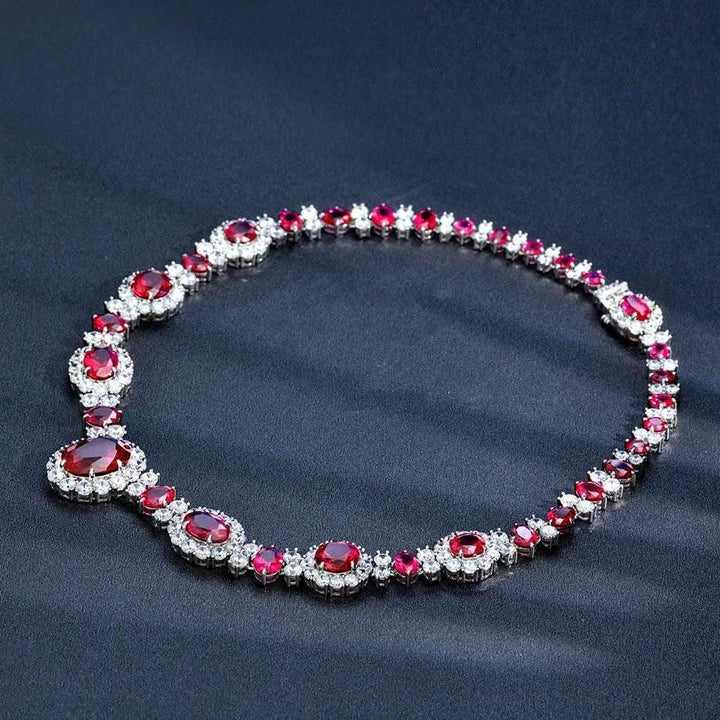 Artificial Ruby Necklace Sets - HERS
