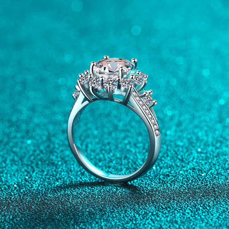 Vintage Style Moissanite Engagement Ring