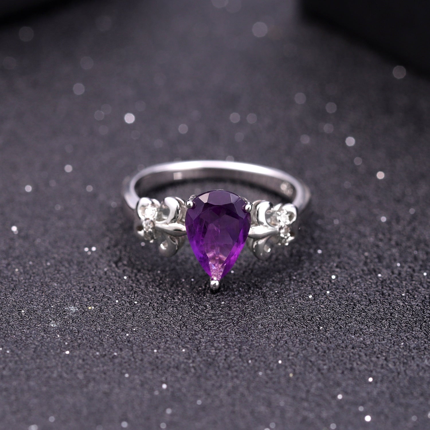 Pear Shaped Amethyst Ring - HERS