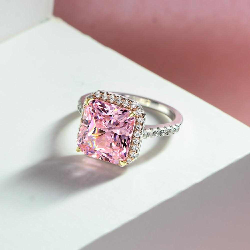 Pink Diamond Wedding Ring - HERS