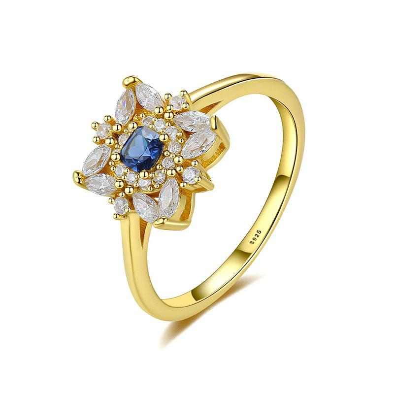 Yellow Gold Sapphire Ring - HER'S