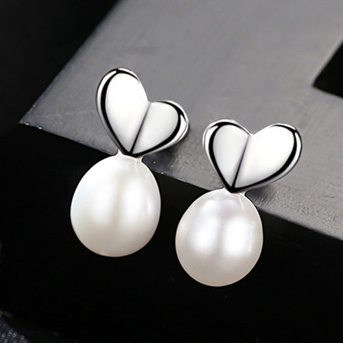 Heart Pearl Earrings - HERS