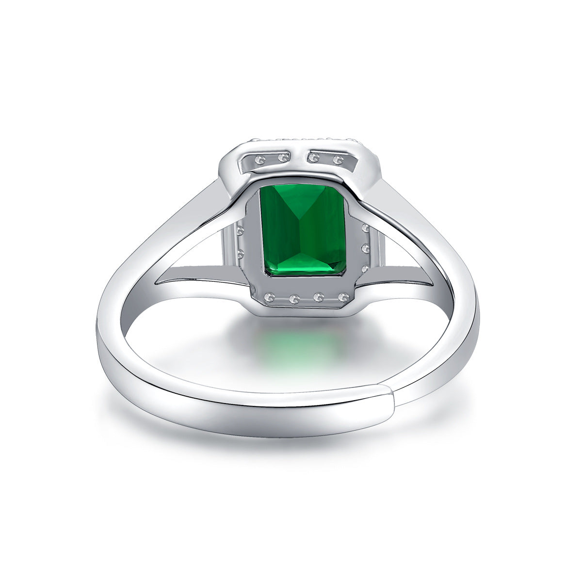 Emerald Cut Emerald Engagement Ring - HERS