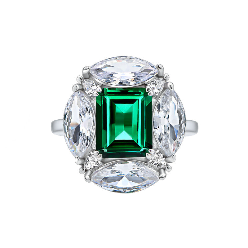 Emerald Marquise Engagement Ring