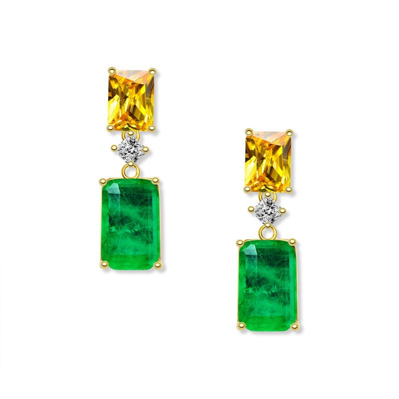 Emerald Statement Earrings - HERS