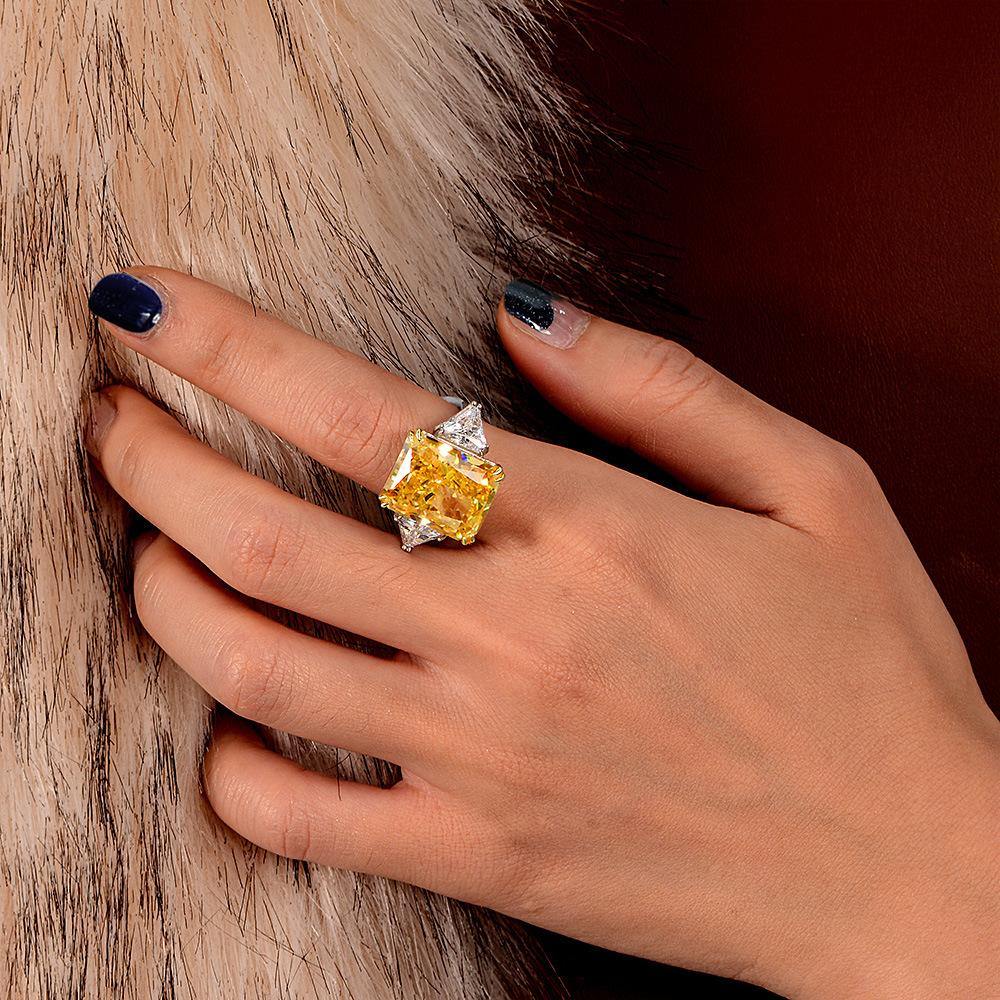 Canary Yellow Diamond Engagement Ring - HERS
