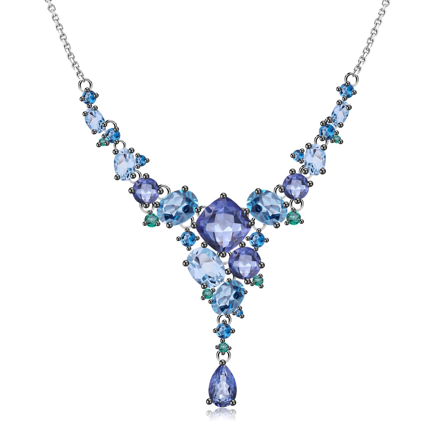 Blue Topaz Crystal Necklace - HERS