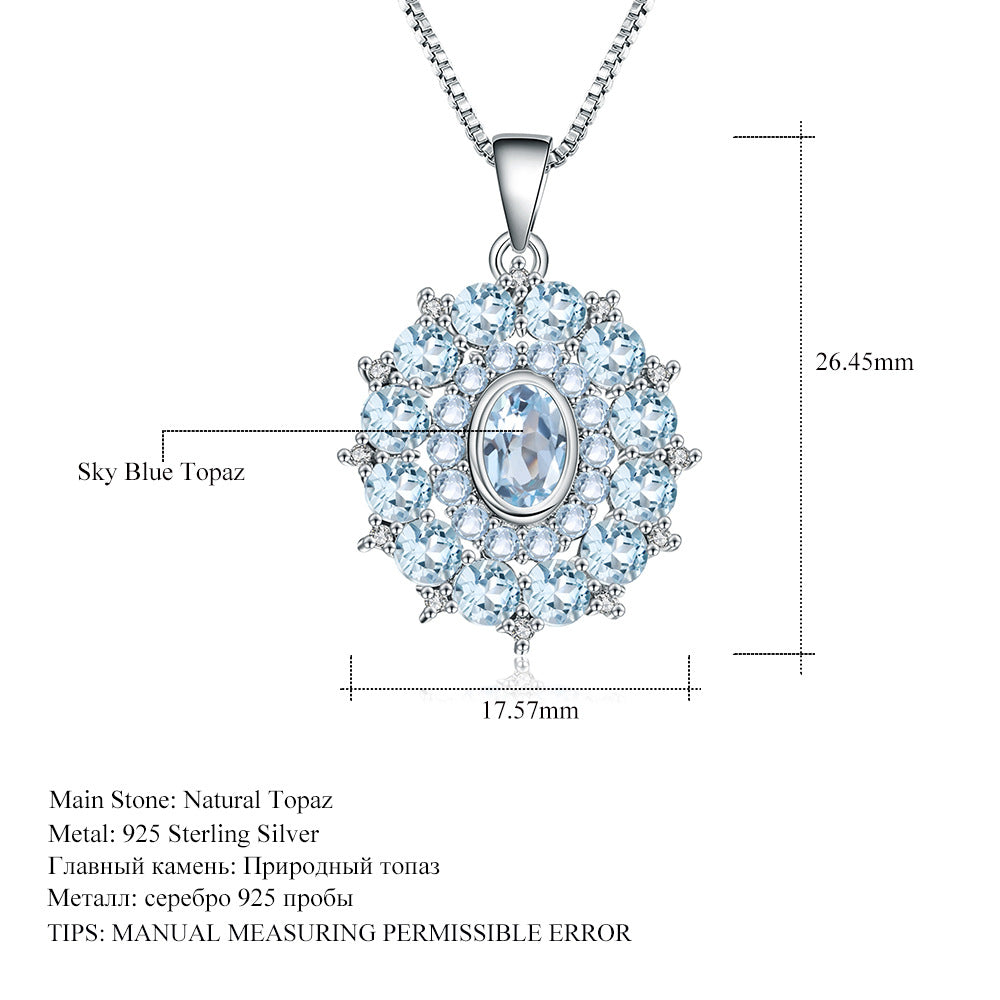Blue Topaz Birthstone Necklace - HERS