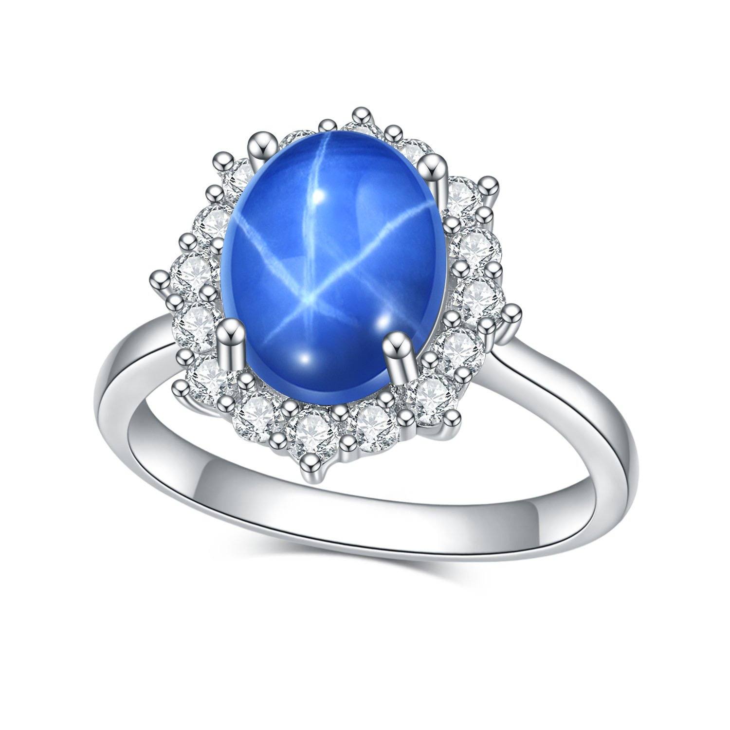 Star Sapphire Engagement Ring - HER'S
