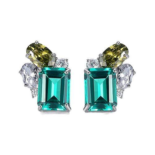 Emerald Earrings Studs - HERS